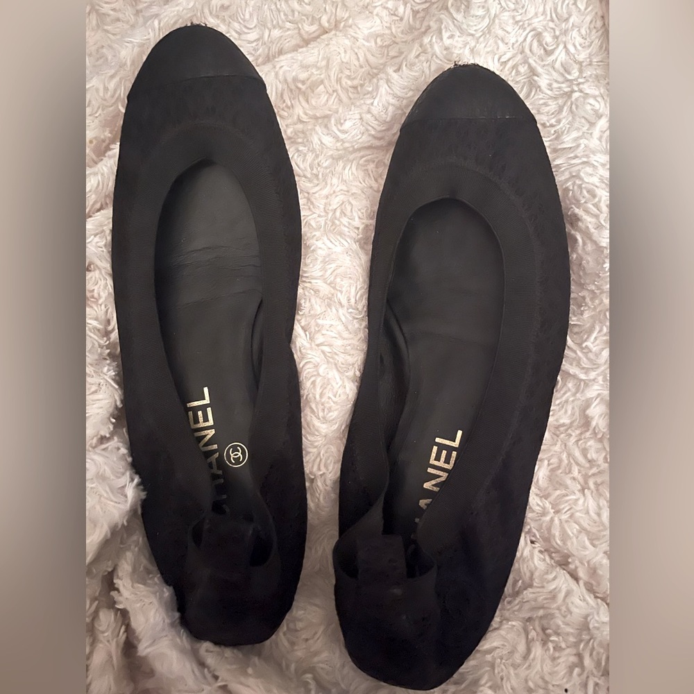 Chanel ballet flats black 37
